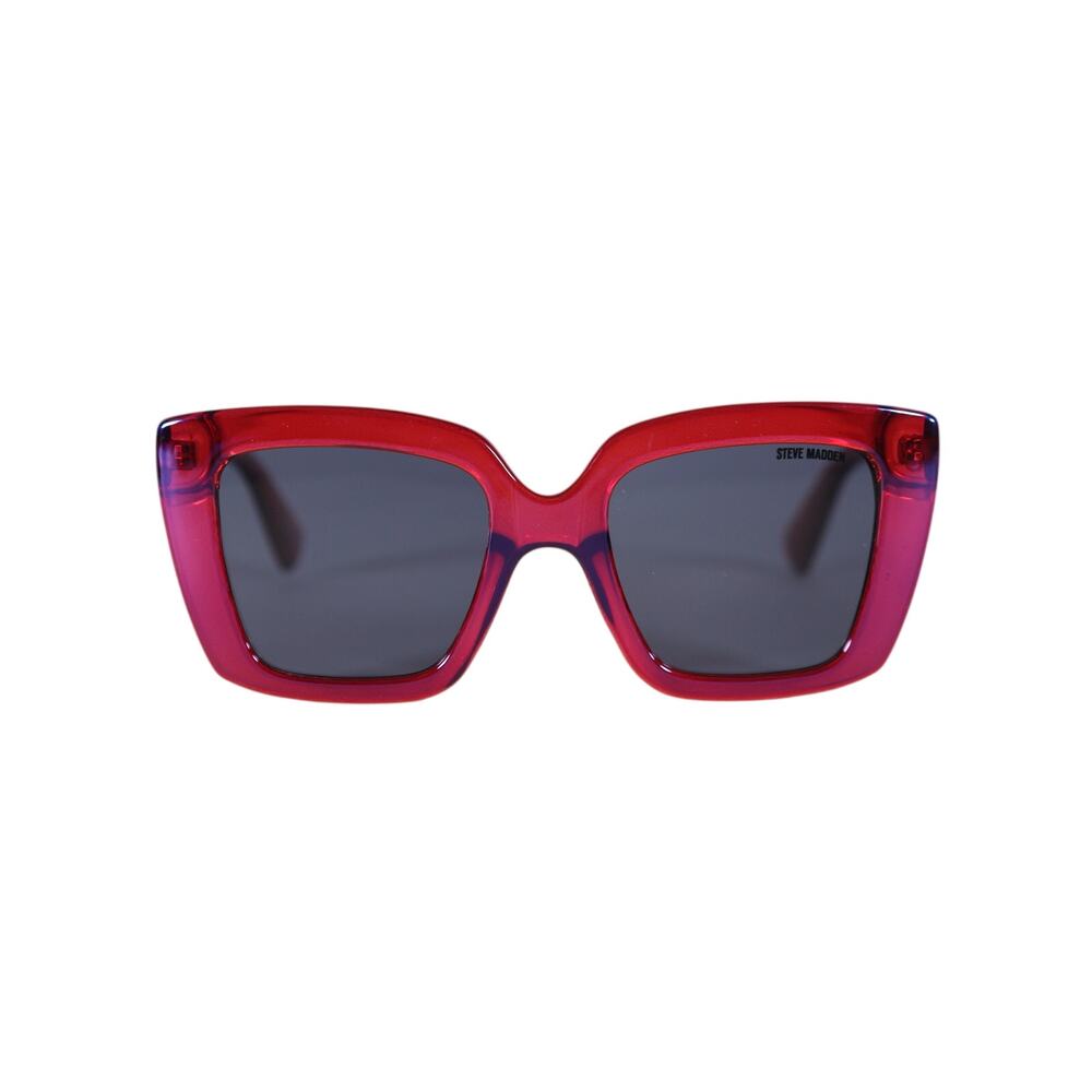 Steve Madden MAIA Oversized Square Sunglasses–Iridescent Purple Magenta/Red-NWT
